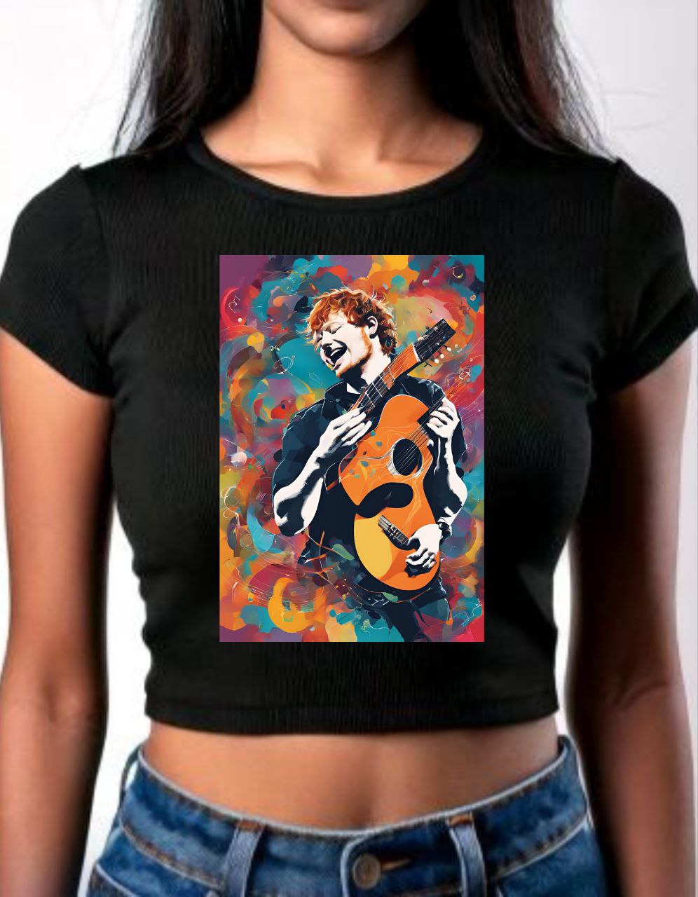Ed sheeran black crop top